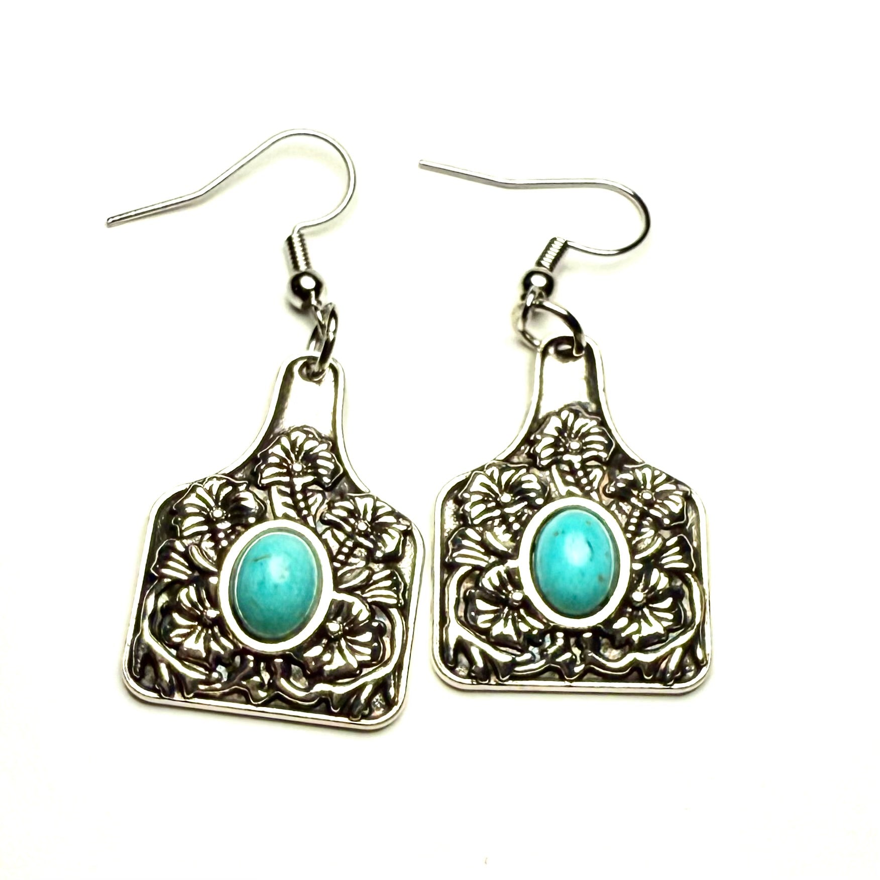 Cherokee charm turquoise earrings
