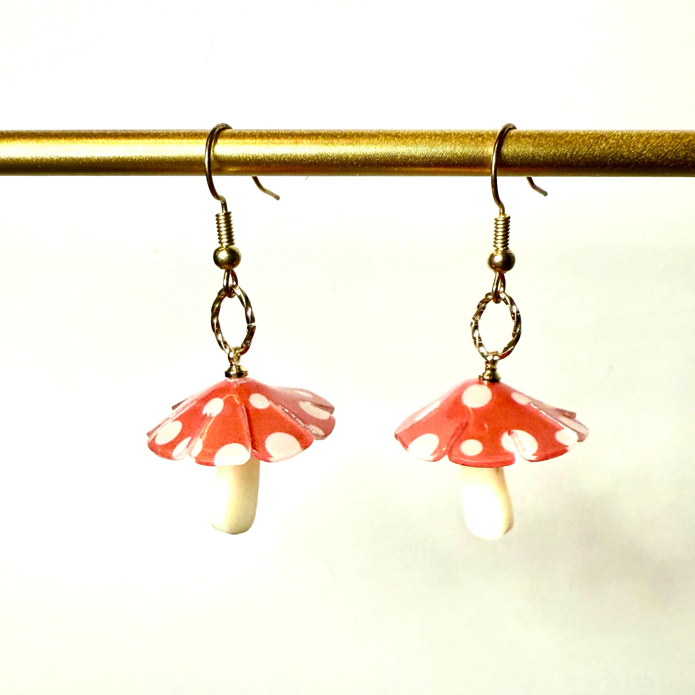 Acrylic mushroom earrings