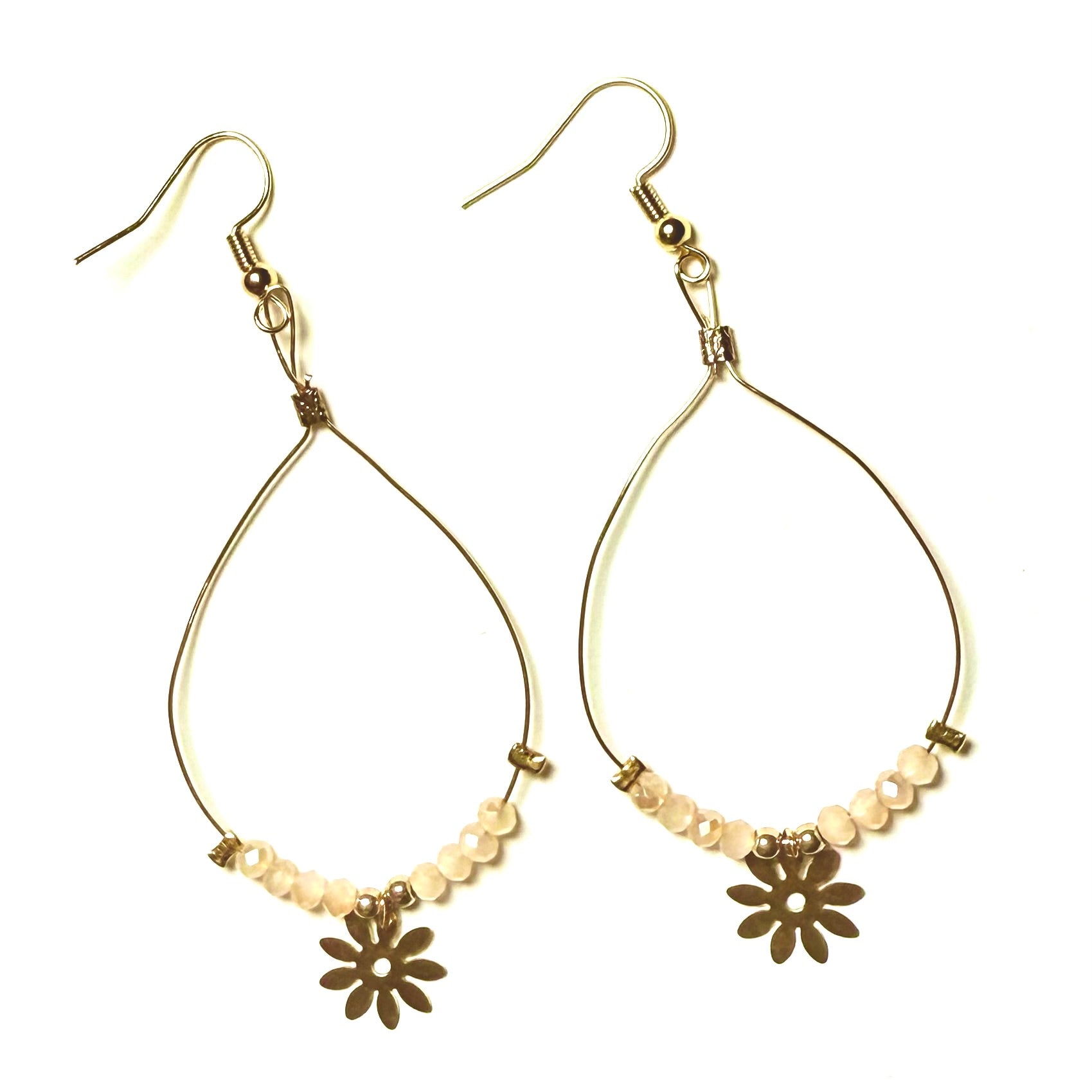 Beaded flower dangles