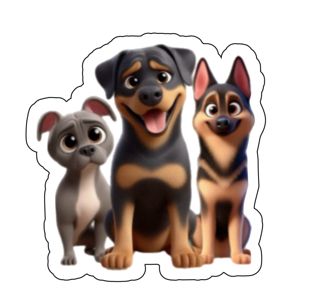 Custom Pet Stickers- 3 Pets